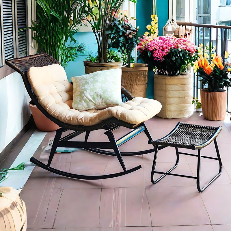 Balcony Leisure Rattan Chair, Lounge Chair, Single Sofa Chair, Designer Chaise Longue, Living Room Reception Armrest Reading Chair