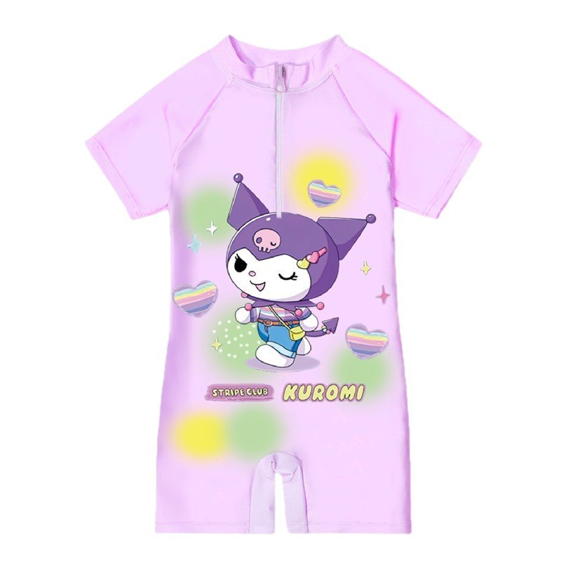 Summer New Children's Swimsuit Boys and Middle-Aged Children One-Piece Swimsuit Cartoon Suit Beach Seaside Swimming Cap Swimsuit