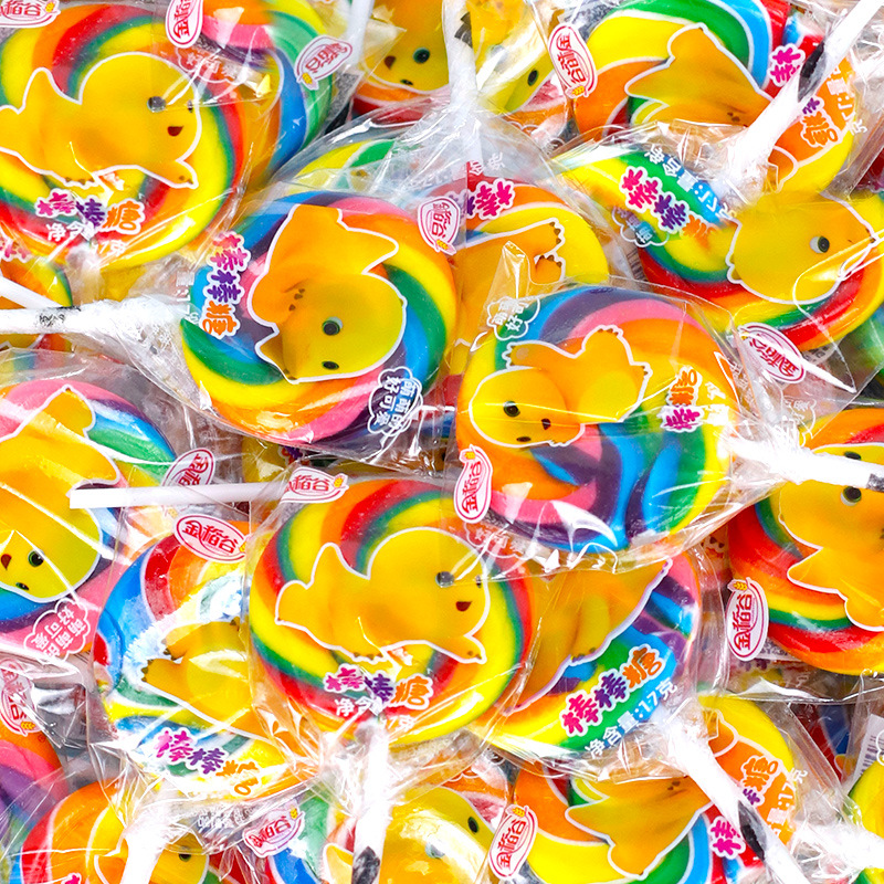 Golden Rice 17g Milk Dragon Colorful Wave Board Candy Lollipop Children's Snack Boxed Candy School Convenience Store Wholesale