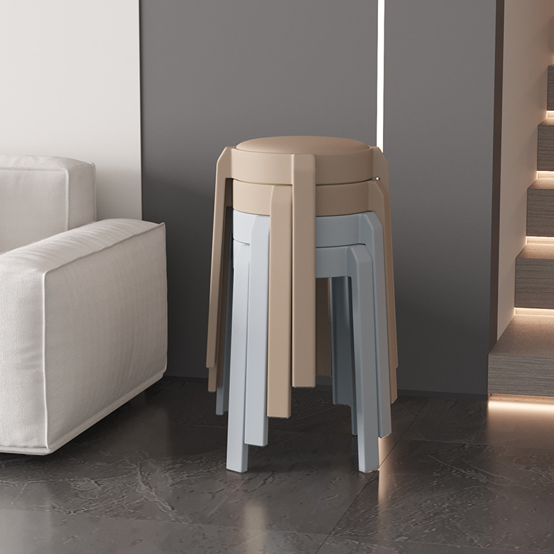 Household Stool Thickened Plastic Stackable Stacking Table Bench Windmill Stool High Bench Glue Cyclone Simple Chair