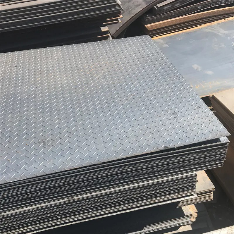 Hot-Rolled Patterned Steel Plate Workshop Construction Site Paving Plate Lentil-Shaped Stair Treads Q235B Embossed Lentil Pattern