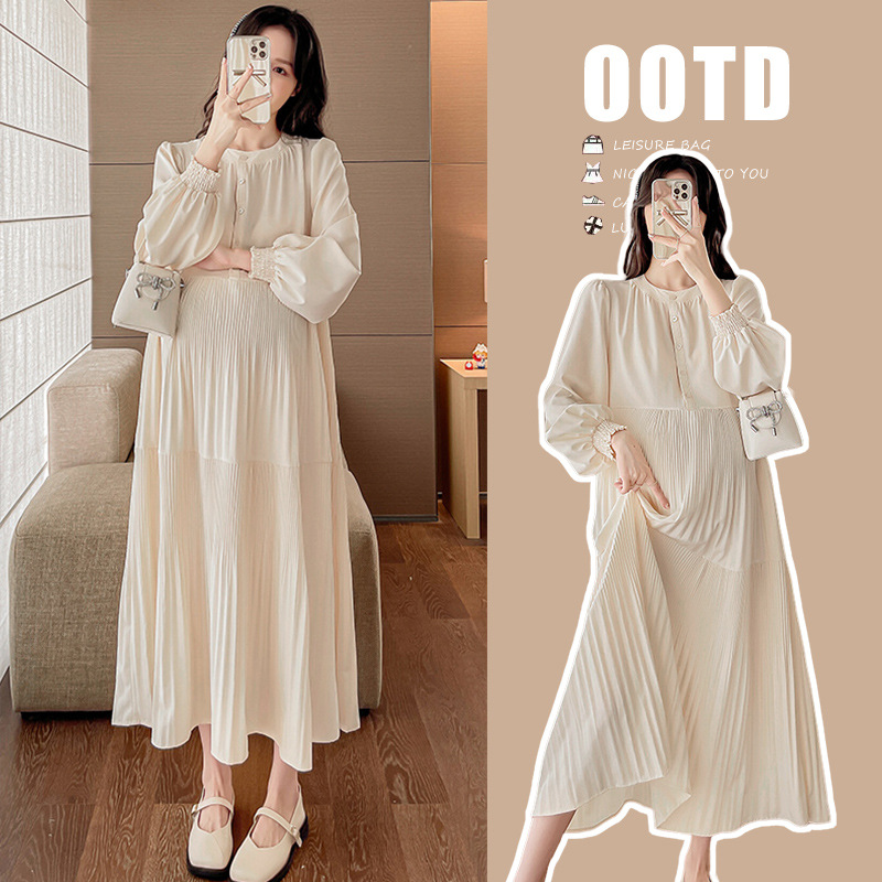 Новое платье весны и лета, свободное, стройнящее, с круглым вырезом, элегантное, повседневное