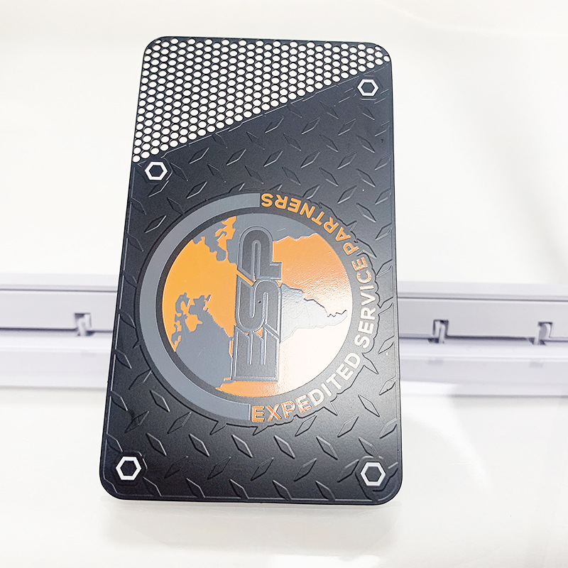 Stainless Steel Matte Black Personal Business Card Custom Picture Printing Cut Out Process Personalized Design Gold and Silver Matte Black