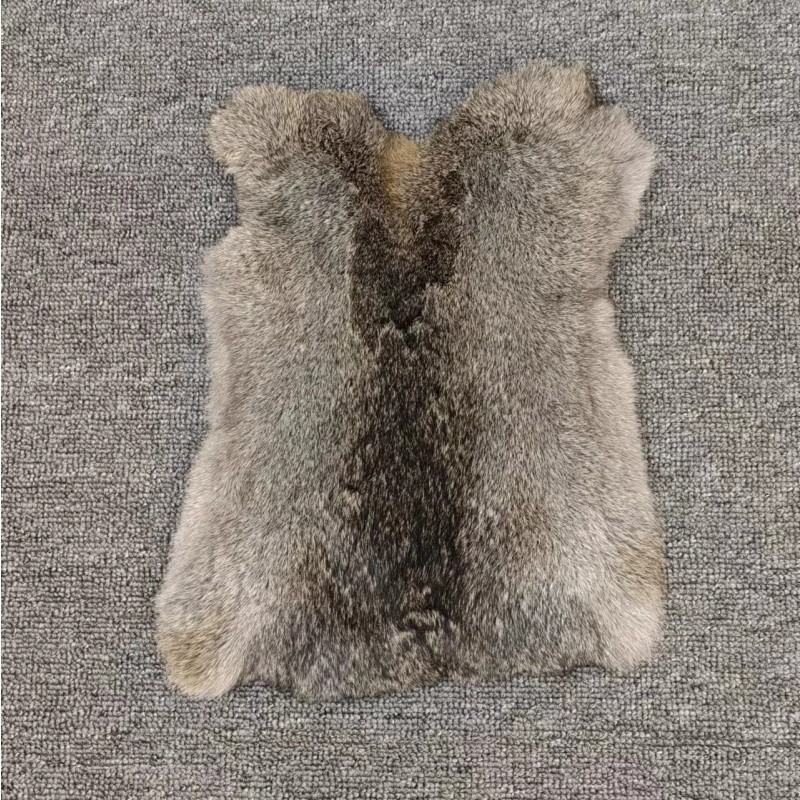 Factory direct pure white gray rabbit skin natural color rex rabbit fur knee pad waist cushion crafts raw materials