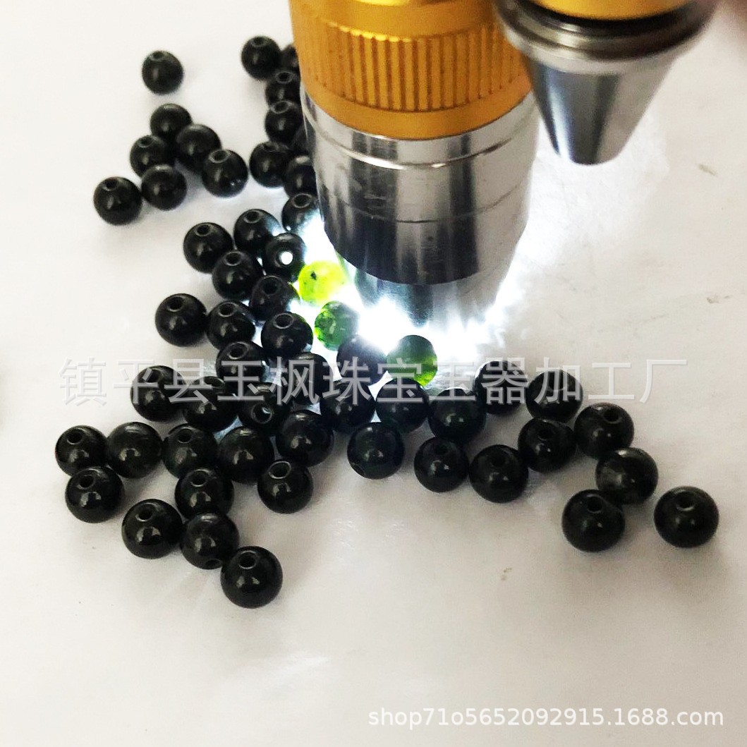 Factory wholesale medicine Wang stone loose beads black green jade beads large favorably broadcast source manufacturers