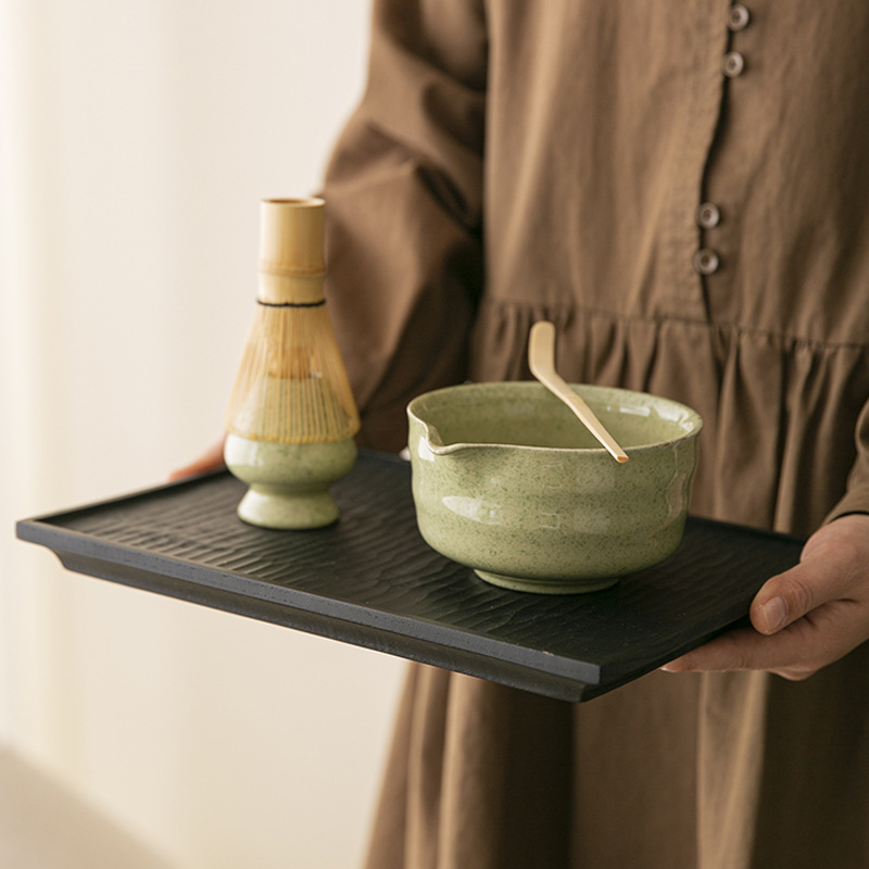 Японская чаша для матча с перекрестной зеркальной отделкой, набор для чая с венчиком