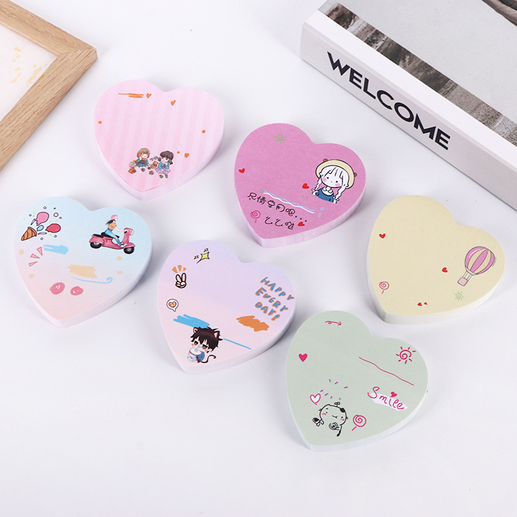 Post-It Notes Cute Cartoon Special-Shaped Production Handbook Message Notes N Times High-Value Note Label Paper Wholesale