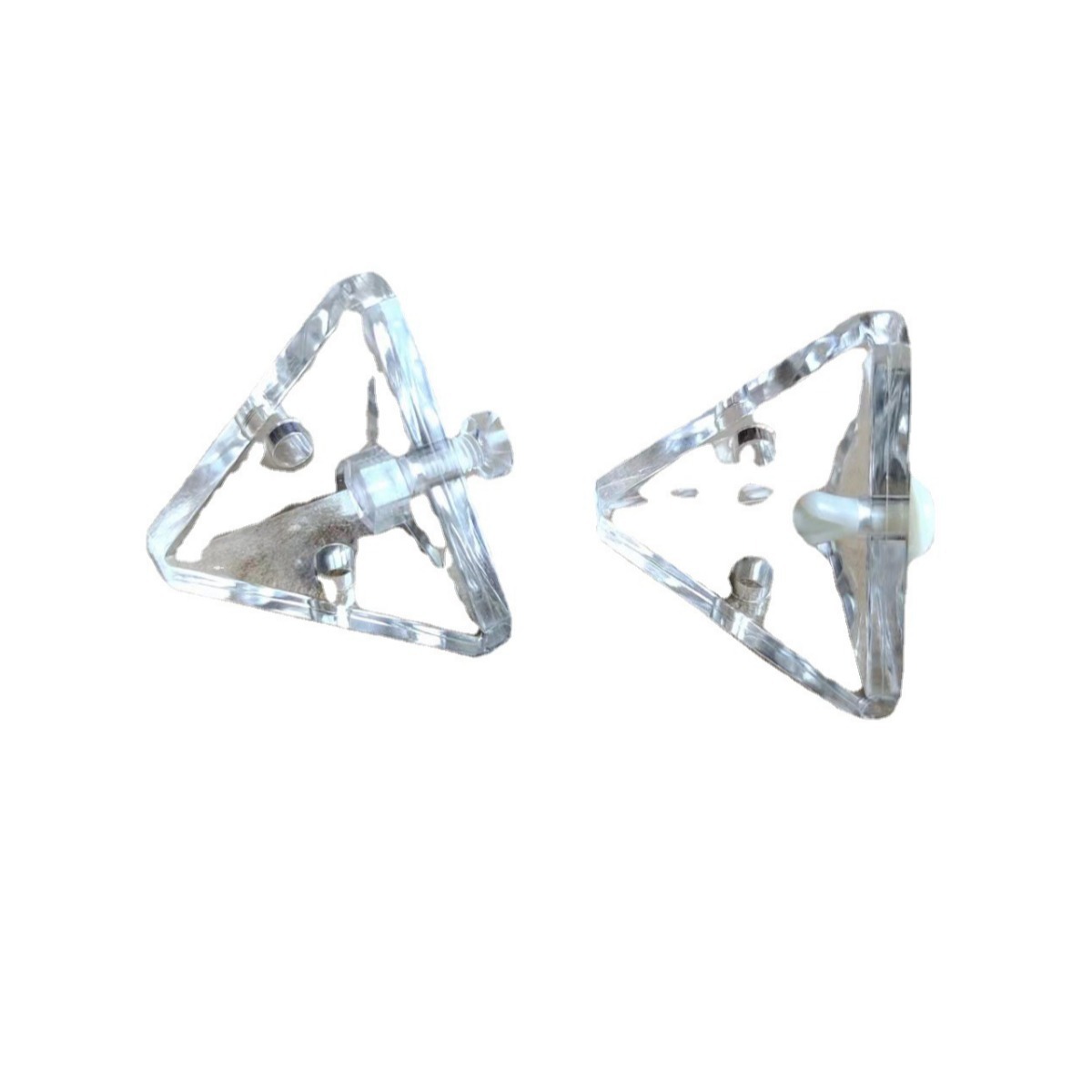 Manufacturer Acrylic Plexiglass Plate Box Fixed Buckle Removal Box Fastening Practical Transparent Triangle L-Shaped Corner Code