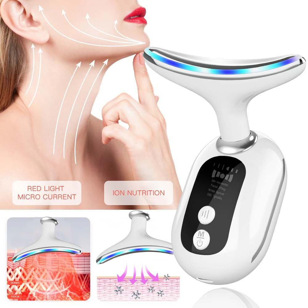 Ems Neck Beauty Device, Facial Introduction Device, Neck Lifting and Wrinkle-Reducing Beauty Device, Anti-Aging, Hot-Selling Cross-Border Product