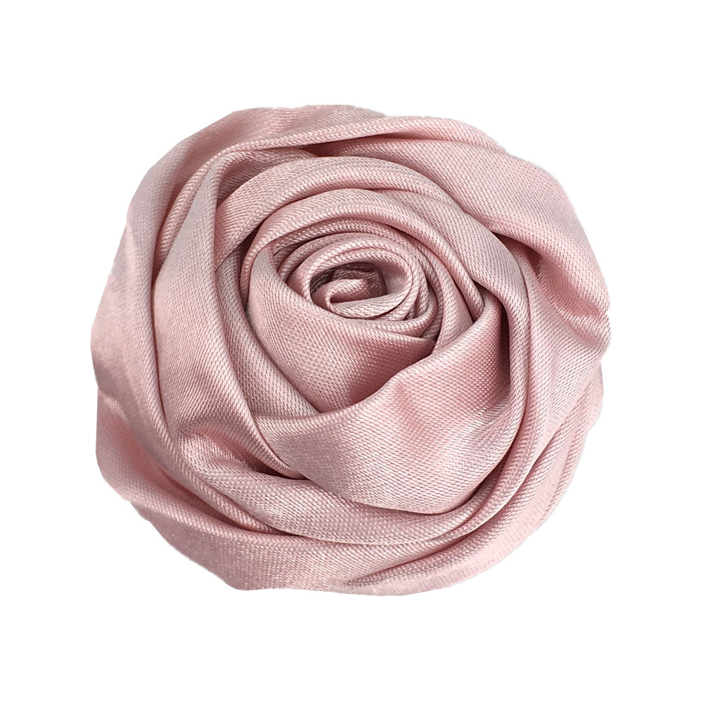 in stock 5cm satin rose flower ribbon high-grade corsage hat flower handmade flower hair accessories in stock
