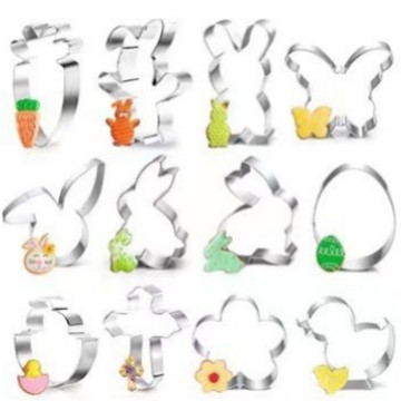 Supply Easter Cookie Mold Cake Baking Mold Rabbit Cookie Mold 11-piece Set Cookie Cutting Mold