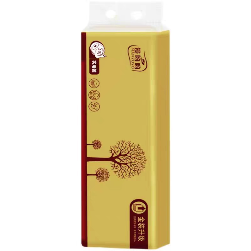 28 рулонов туалетной бумаги из древесной массы без втулки, упаковка оптом