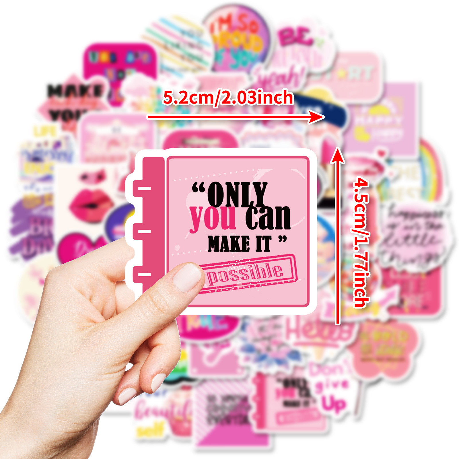 6 Sheets/Pack, Only Item Number Stickers, Decorative Suitcases, Notebooks, Personalized DIY Waterproof Pvc Non-Repeating Stickers