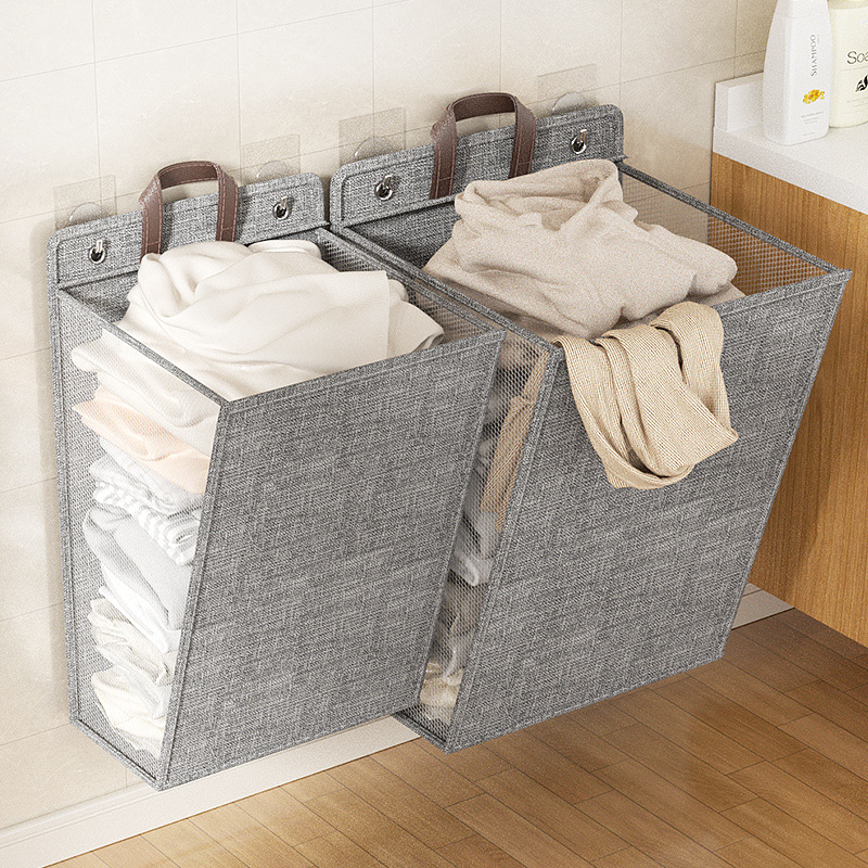 New Haoyi Dirty Clothes Basket Foldable Household Dormitory Dormitory Multifunctional Finishing Storage Wall Hanging Clothes Dirty Clothes Basket