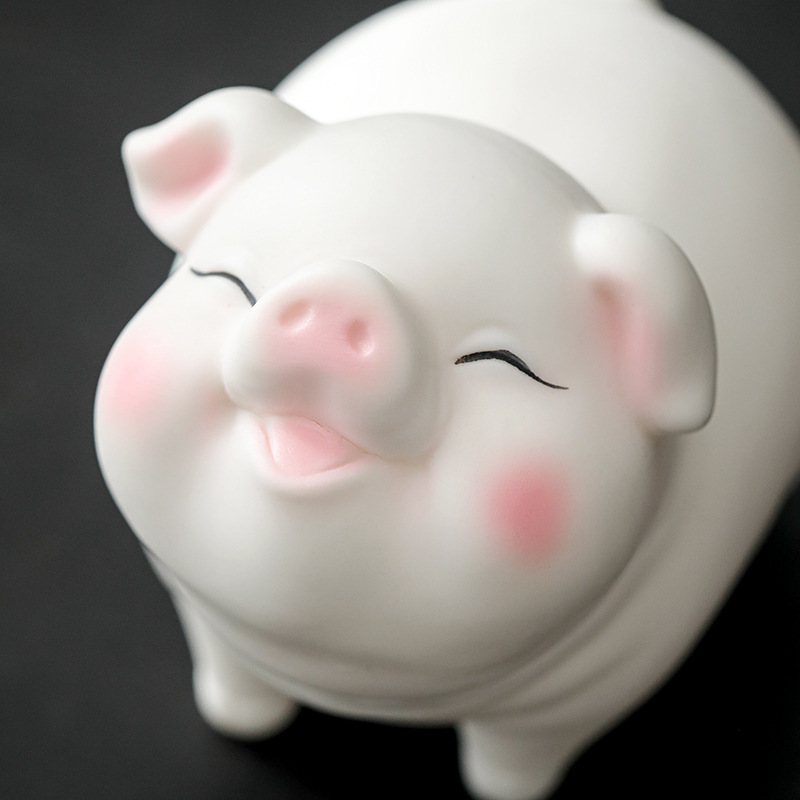 Ceramic Tea Pet Ornaments, Tea Toys, Cute Piggy Tea Table Accessories, Home Personalized Creative Tea Table Tea Table Decorations