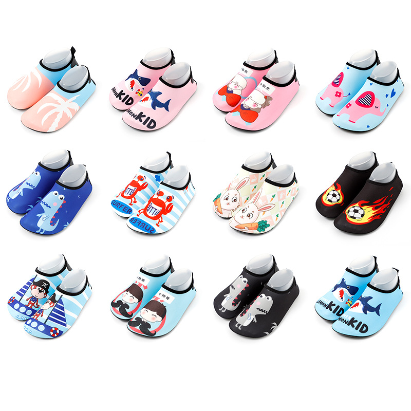 Cross-border Children's Beach Shoes New Non-slip Soft Sole Outdoor Wading Shoes Indoor Floor Fitness Yoga Shoes and Socks