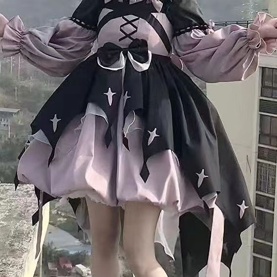 Spot Daily little witch Lolita spring and autumn student summer dress Lolita short sleeve op sweet cool soft girl