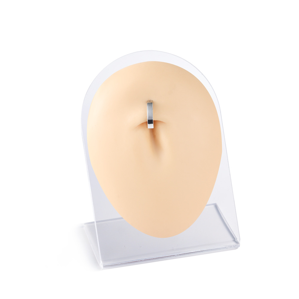 Foreign trade new G23 titanium belly button ring unisex jewelry smooth ASTM-F136 titanium body piercing belly button buckle