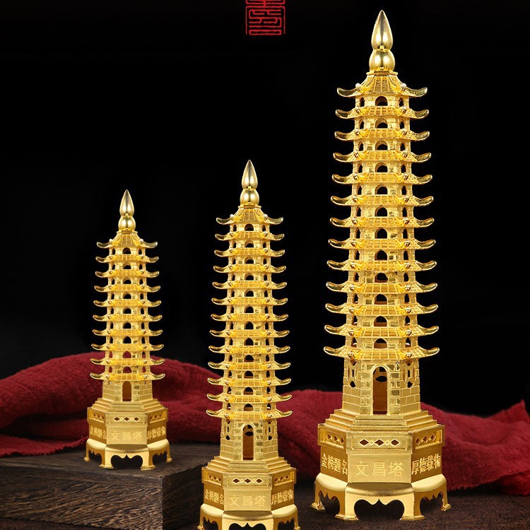 Алюминиевый Вэньчан Тауэр, изделия, 13-этажный, офисные и учебные украшения, 9-этажный пагода, декор для гостиной