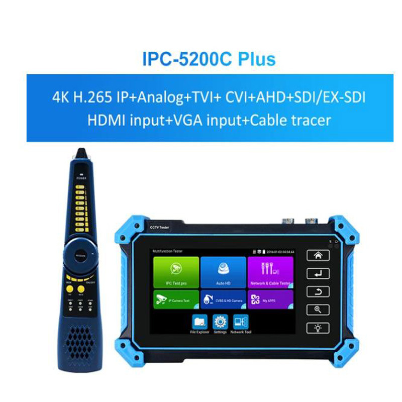IPC-5200C Plus HDMI VGA Network Camera Tester 8MP AHD TVI CVI 4K