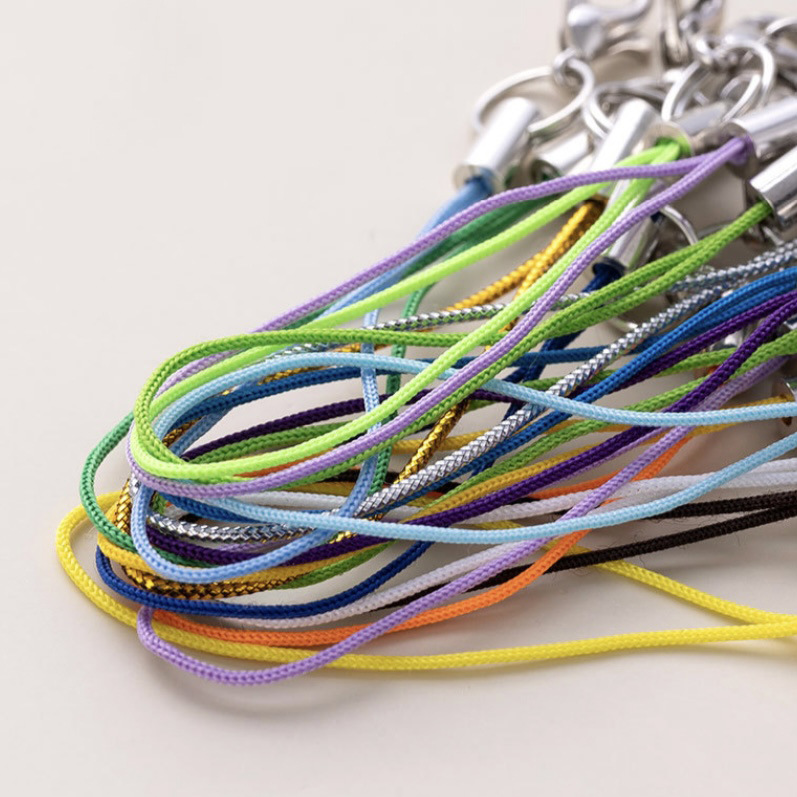 Color mobile phone chain lanyard handmade jewelry diy small lobster clasp hanging rope toy doll lanyard can be sent across the border