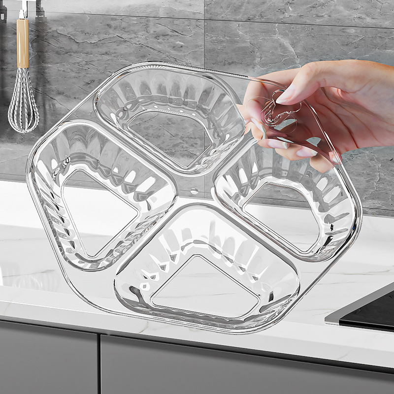 Dish Preparation Plate Wall Hanging Hot Pot Flavor Dish Soy Sauce Dip Dip Dish Storage Kitchen Tableware Dish Split Small Dishes Cross-border