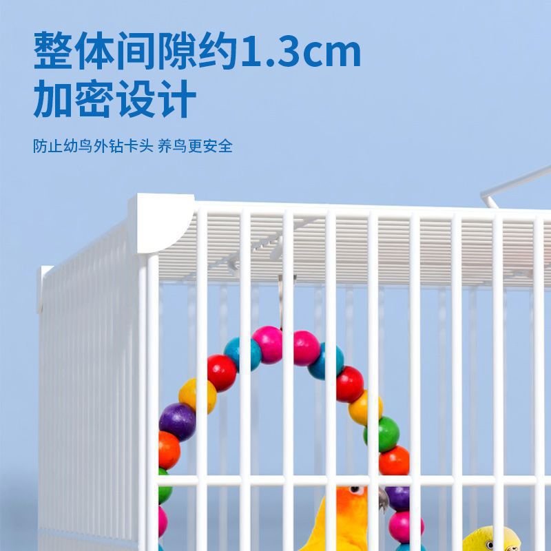 Bird Cage Parrot Cage Thickened Reinforced Large Villa Bird Cage for Cockatiels and Lovebirds with Breeding Box Assembly Piece Bird