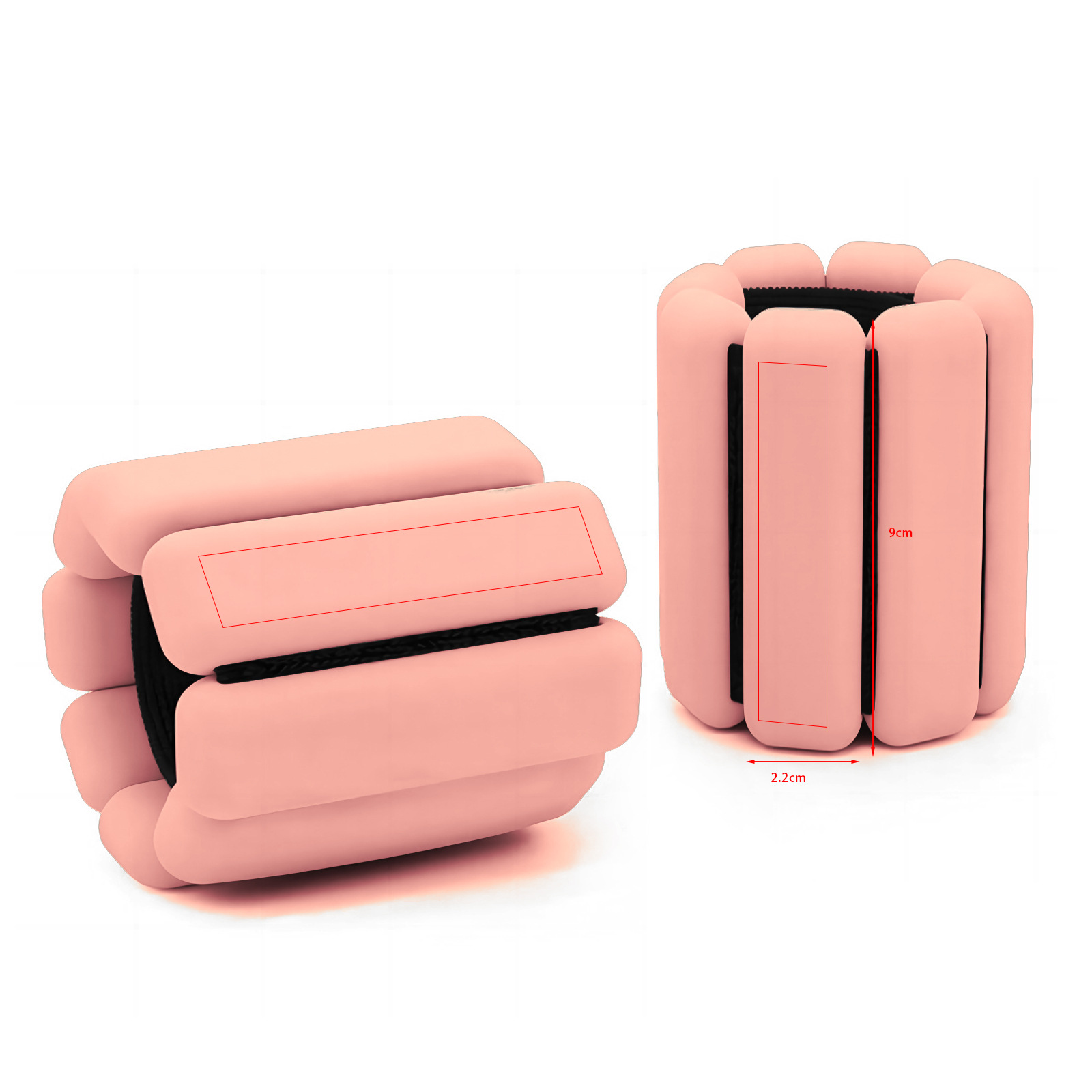 Cross-border e-commerce square bracelet yoga fitness silicone weight-bearing bracelet sports training hand and ankle weight-bearing bracelet