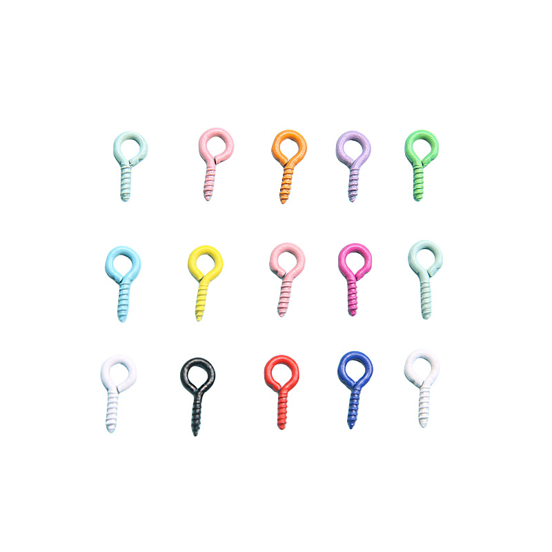 handmade color diy paint iron sheep angle nail screw accessories handmade accessories sheep eye ring sheep eye nail