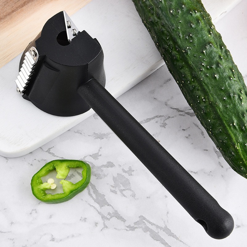 Spot Multifunctional Flower Roller Stainless Steel Spiral Slicing Salad Flower Roller Fruit and Vegetable Carrot Cucumber Shredder