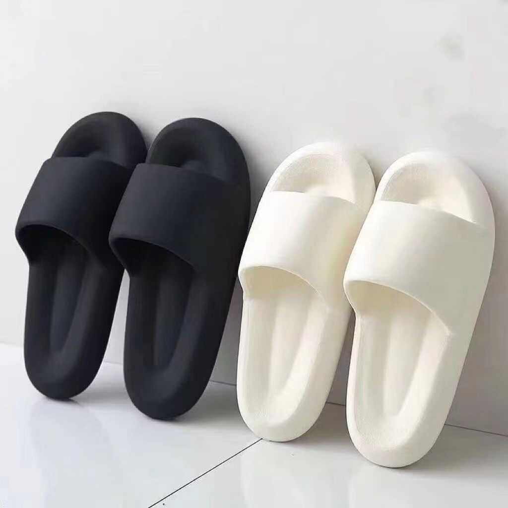 Stomp Feeling Thick Bottom Slippers Women's Summer Home Indoor Bathroom Non-Slip Household Couple's Sandals and Slippers Men's Fashionable Outer Wear
