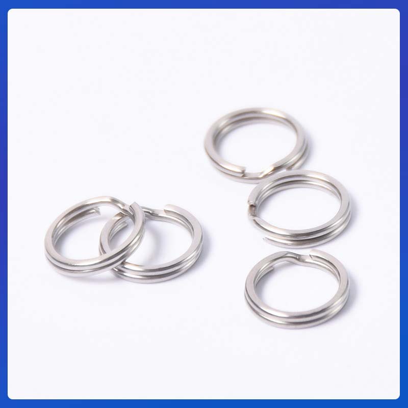 Wholesale Stainless Steel Squashed Double Ring Luya Double Ring Flat Double Ring Flat Ring Luya Bait Double Ring Connector in stock