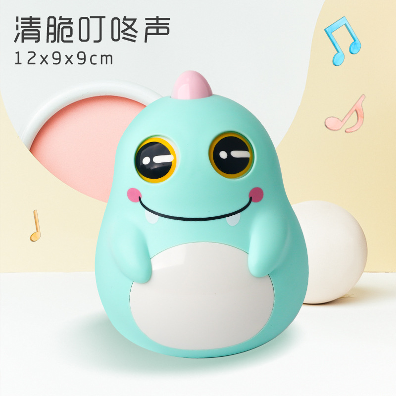 Baby rattle cute swing blink Bell cartoon dinosaur tumbler children gifts hot selling stall toys