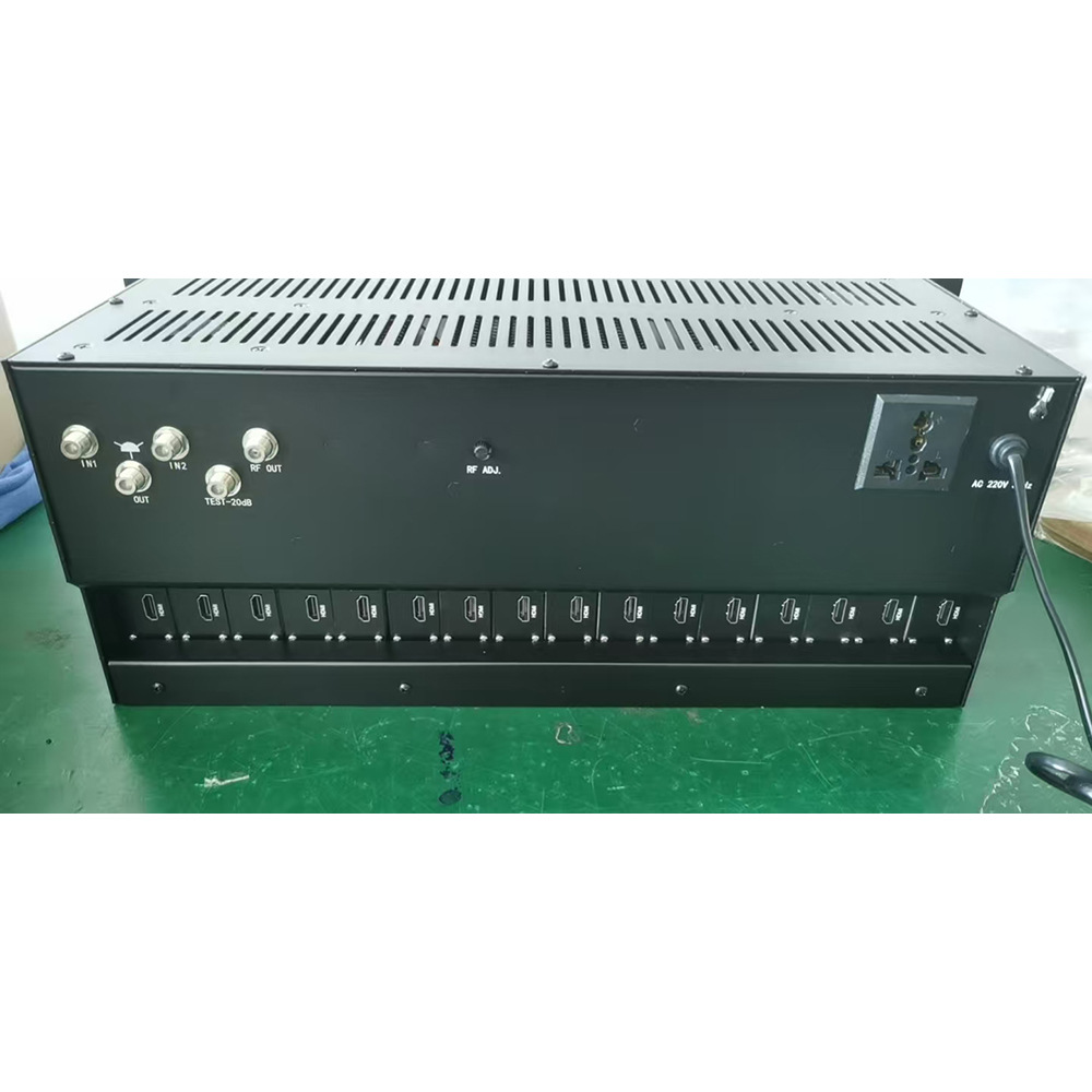 16-Channel 24-Channel Adjacent Frequency Tv Modulator Tv System Hdmi/Av to Rf Radio Frequency Analog Catv Modulator