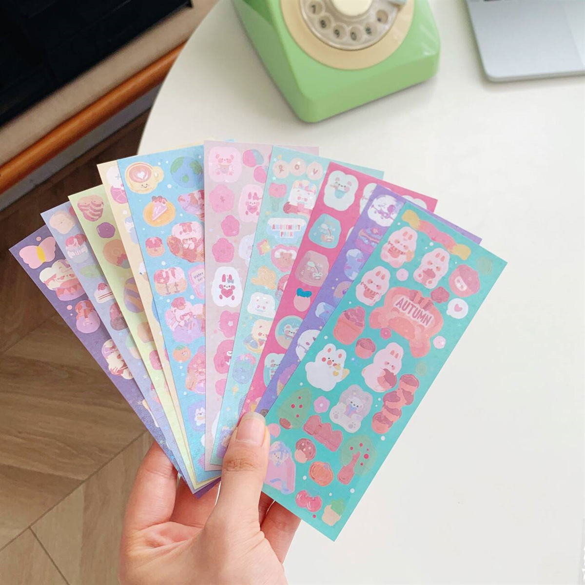 Foreign Trade Wholesale Inventory Last Order Live Broadcast Supply Group Purchase ~ Cute Cartoon Text Stickers Decorative Stickers