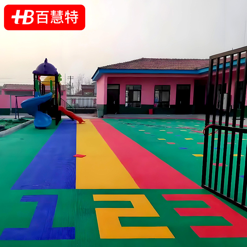 [Скидка на крупный объем] Подвесной пол для уличного пластикового сплошного баскетбольного корта детского сада с эластичными подушками