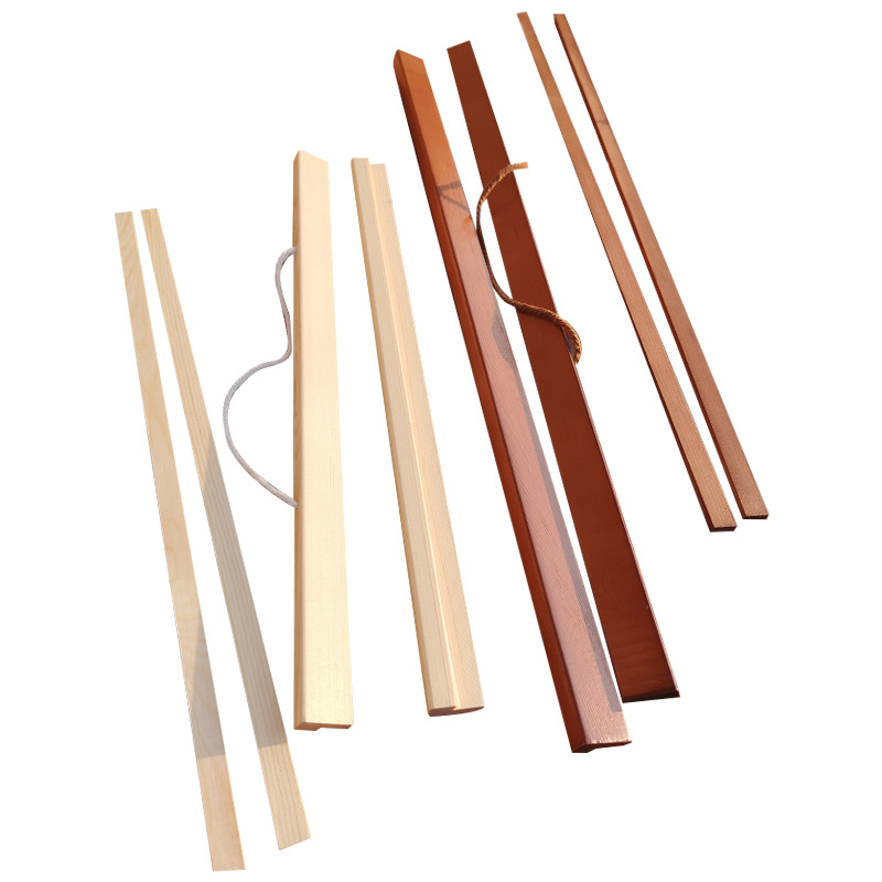 Large Pressure Clause Solid Wood Hanging Scroll Wooden Strip Painting Pole Wooden Poster Stand Hanging Painting Scroll Painting Clip Oil Canvas Picture Frame