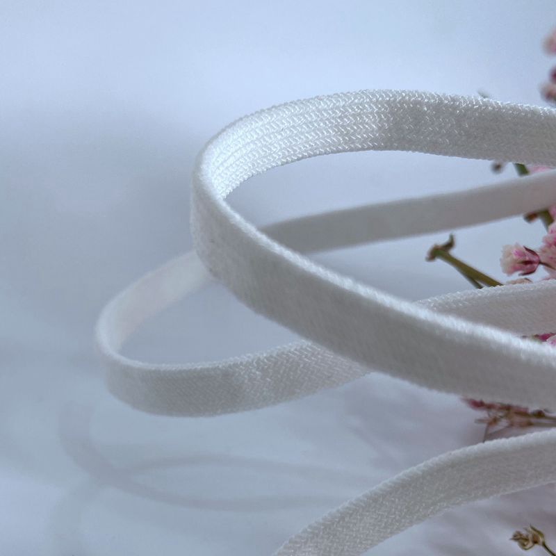 Spot wholesale 6mm8mm black and white spandex bag root Elastic Hollow flat shoelaces lazy elastic shoelaces color