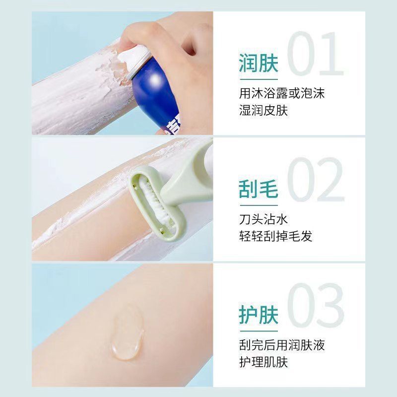 Cross-border non-slip shaving knife armpit hair pubic hair trimming women shaver hair remover manual shaving leg hair removal men