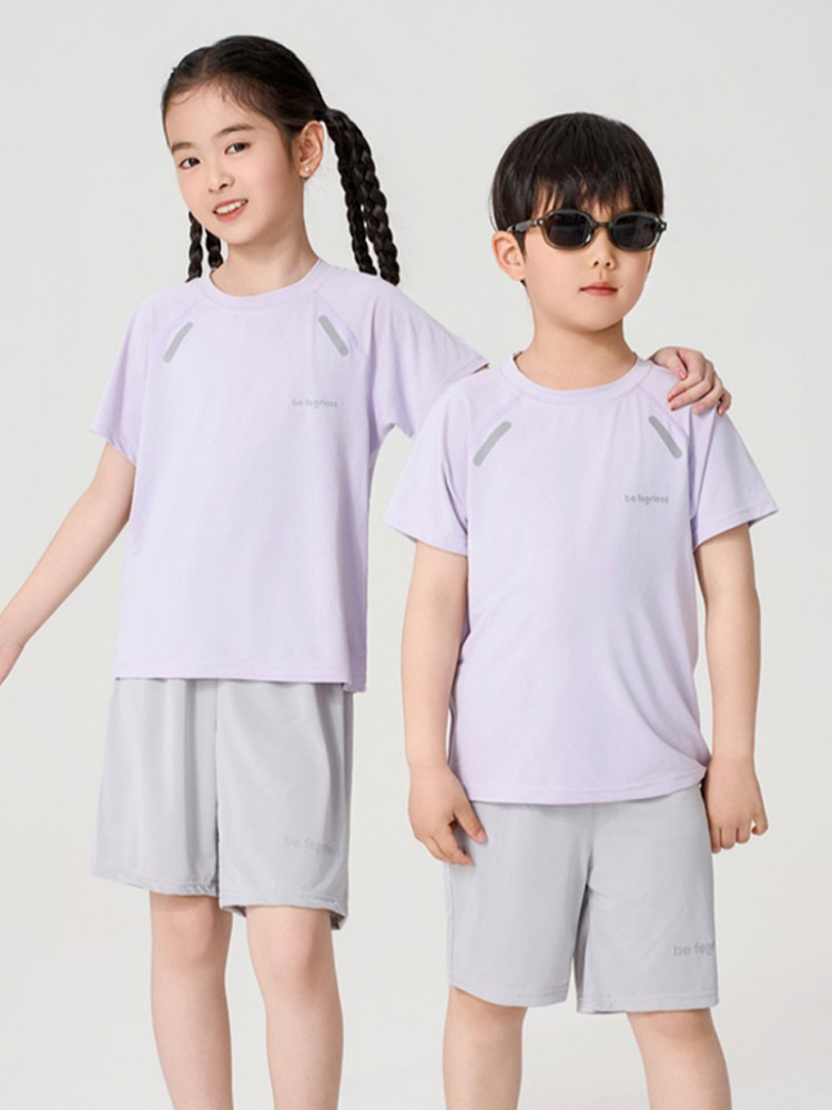 Boys' Quick-drying Clothes Girls' Summer Short-sleeved Ice Silk Mesh T-shirt Children's Sportswear Little Boy T-shirt