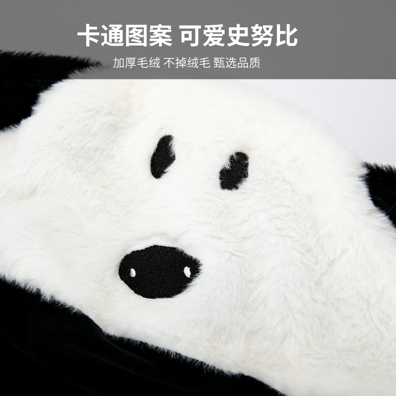 Snoopy Snoopy Ears Movable Cute Plush Hat Scarf Gloves One-piece Women's Winter Ear Protection Warm