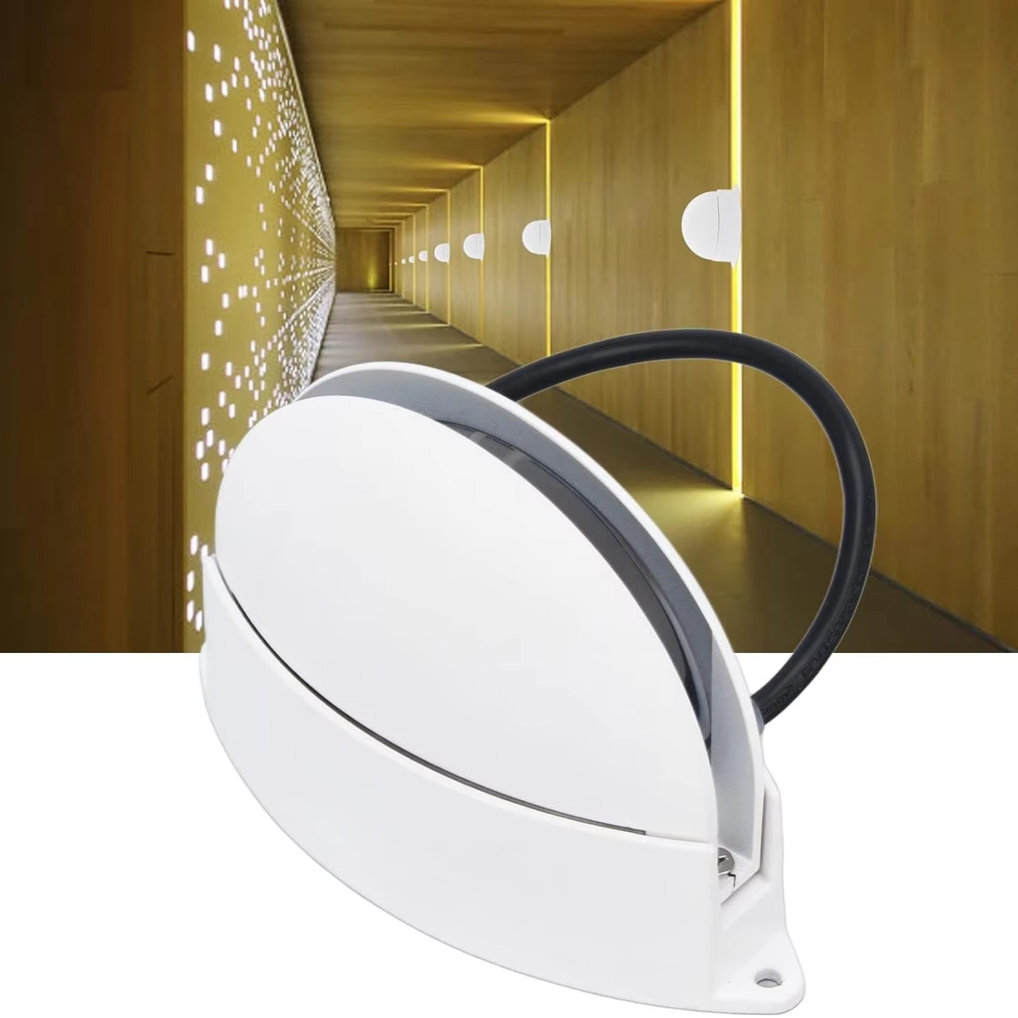 Уличная лампа для подоконника, водонепроницаемая, светодиодная, для дома, отеля, двора, лестницы, освещение в виде вентилятора