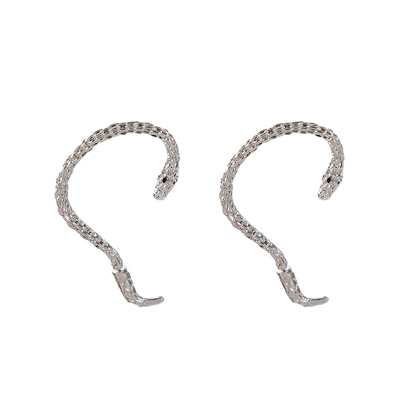 European and American Cross-Border New Exaggerated Punk Stylish Wrapped Snake-Shaped Ear Hooks Retro Creative Simple Ear Studs and Ear Bone Clips