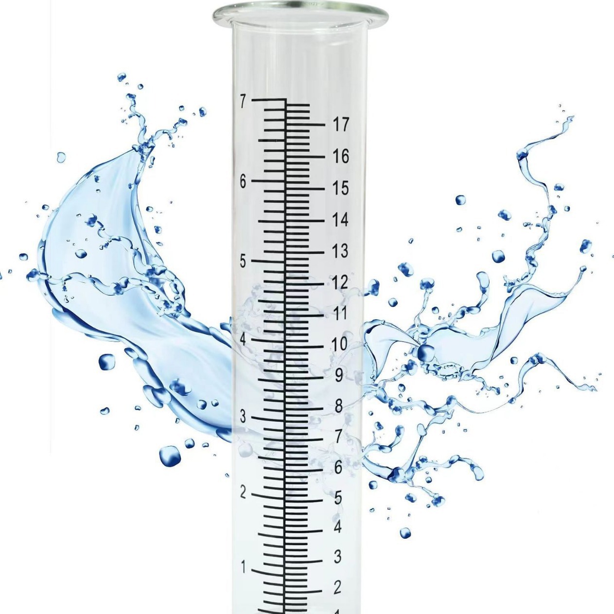 Cross-border environmental protection new high borosilicate glass rain gauge high borosilicate test tube high borosilicate glass scratch-resistant wear-resistant