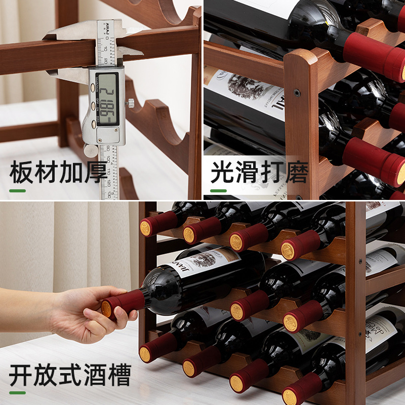Desktop Wine Rack Living Room Wine Cabinet Ornaments Inclined Multi-Layer Household Wine Cabinet Rack Storage Rack Simple Wine Rack