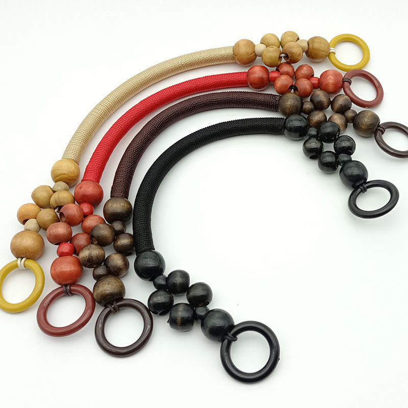 Bag Handle, High-End Wooden Handbag, Wrist Bag Hardware Accessories, Round D-Shaped Bamboo Wooden Handle, Instant Delivery