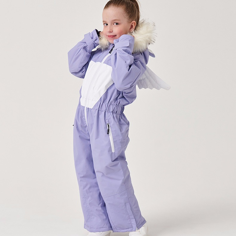 Cartoon Ski Suit suit for Boys and Girls Detachable Glue Sealed Suit Cotton Waterproof Children's Ski Suit
