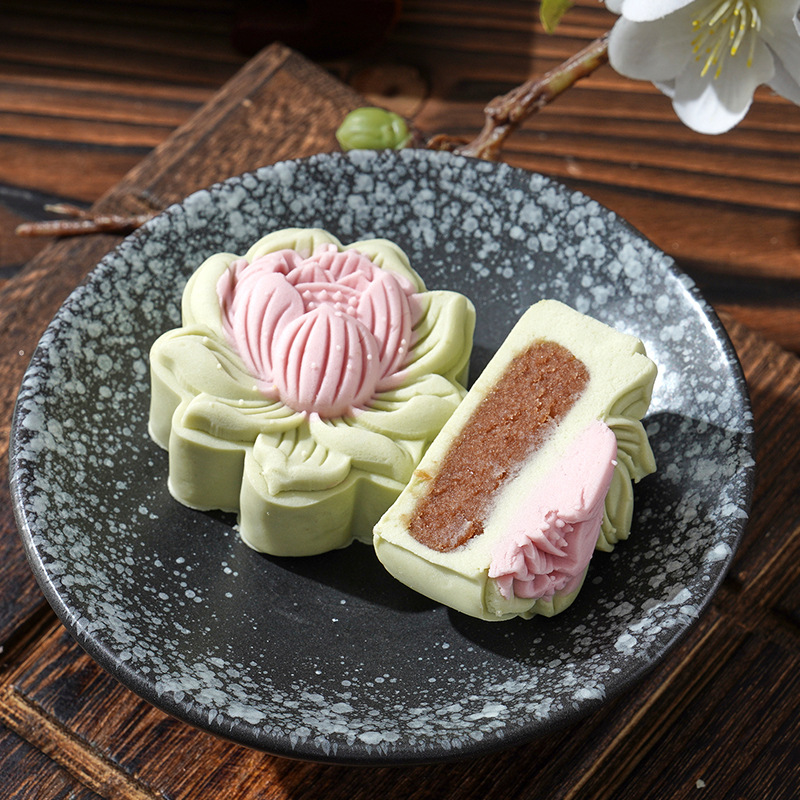 National Trend Ancient Style Peach Mountain Skin Mooncake New Chinoiserie Mid-Autumn Mooncake Corporate Gift Employee Welfare Mooncake Gift Box