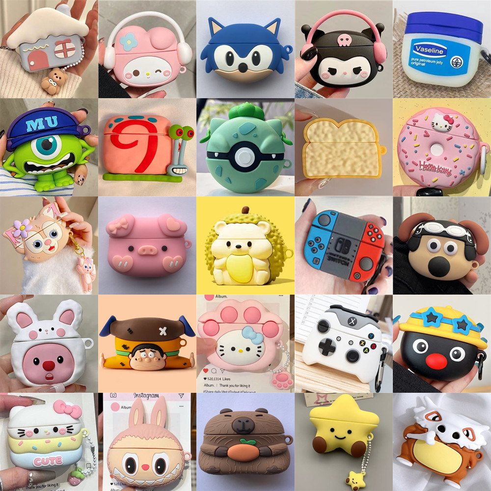 новый силиконовый защитный чехол в виде мультяшного персонажа для AirPods 4 поколения, подходит для беспроводных Bluetooth наушников Apple, популярная продажа за границей