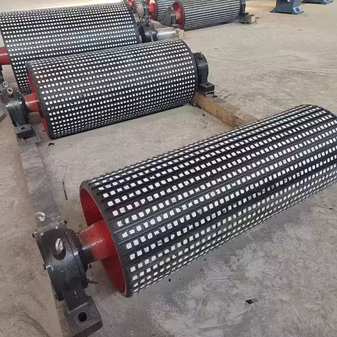 Ceramic Drum Rubber-Coated Special Wear-Resistant Rubber Sheet Mining Conveyor Accessories Flame-Retardant Semi-Vulcanized Ceramic Rubber Sheet